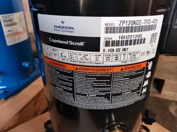 Anti Corresion Copeland Scroll Refrigeration Compressor 10HP R410 ZP120KCE-TFD-425