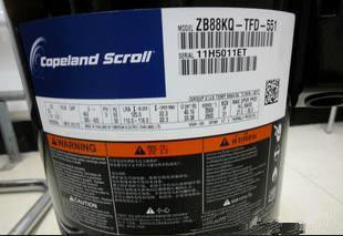 Buy R22 Refrigeration Scroll Compressor For Air Conditioner ZB88KQ-TFD-551 online manufacture