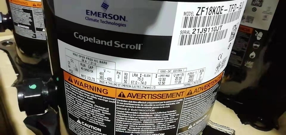 Buy 3HP Copeland Scroll Compressor ZB21KQE-PFJ-558 Copeland Hermetic Compressor For Refrigeration online manufacture