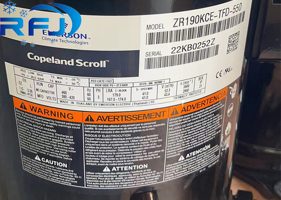 Buy 15HP Emerson Copeland Scroll Compressor ZR190KCE-TFD-550 ZR Series R410a online manufacture