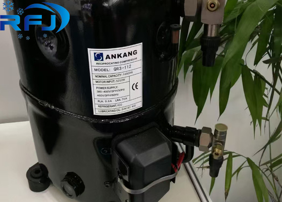 Buy 5HP R404a QR3-112 Ankang Hermetic Piston Refrigeration Compressor 220-380V 3PH 50Hz or 380-460V 3PH 60Hz online manufacture