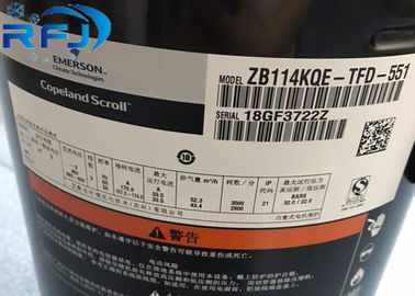 Buy ZB114KQE-TFD 15hp Copeland Scroll Compressor Air Conditioning Condensing Unit online manufacture
