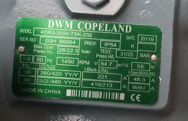 Buy Copeland DWN Semi Hermetic Refrigeration Compressor R22 4DR3-3000-TSK-232 30HP online manufacture