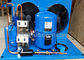 Blue Color Water Cooled Condenser , Maneurop  Hermetic Compressor Condenser Unit  MT80/WN10H-MT160/WN15H