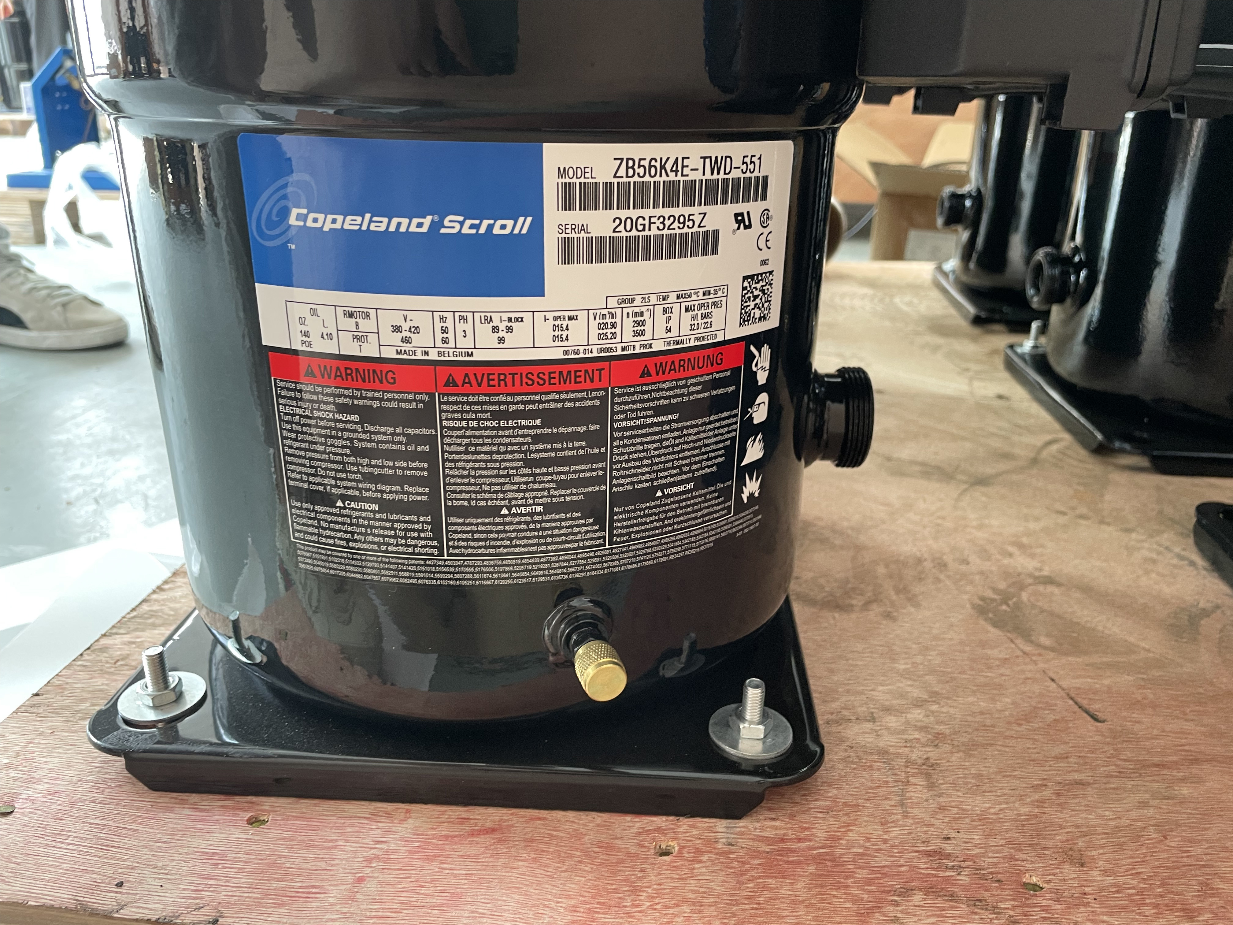 ZP144KFE-TFD Hermetic Scroll Compressor 12HP Copeland Refrigerator
