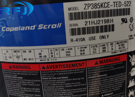 ZP385KCE-TWD-522 Copeland Scroll Compressor Refrigeration For Air Conditioning 3Phase