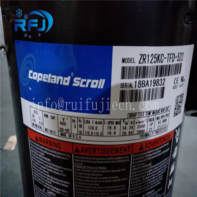 Zr Series Copeland Scroll Refrigeration Compressor Zr125kc